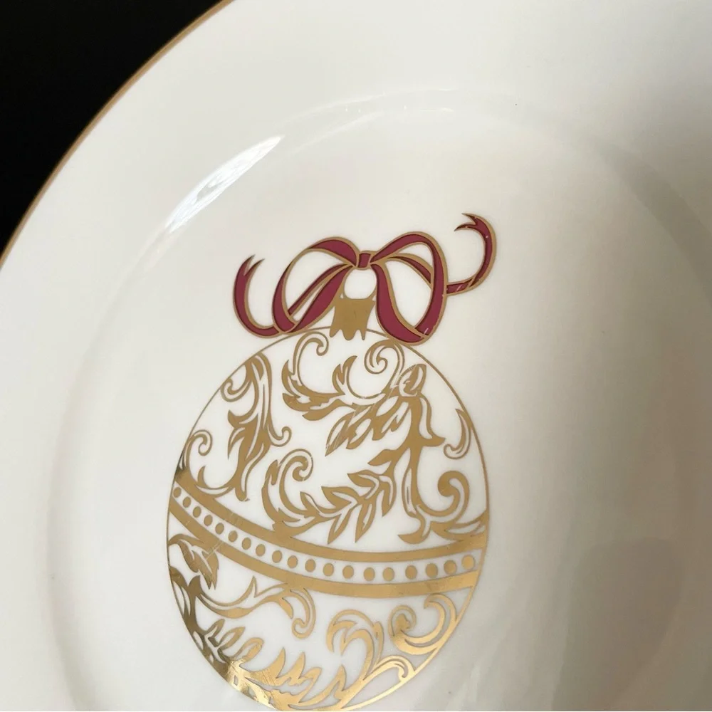 SET of 6 Gold Ornament Plates by Pier 1